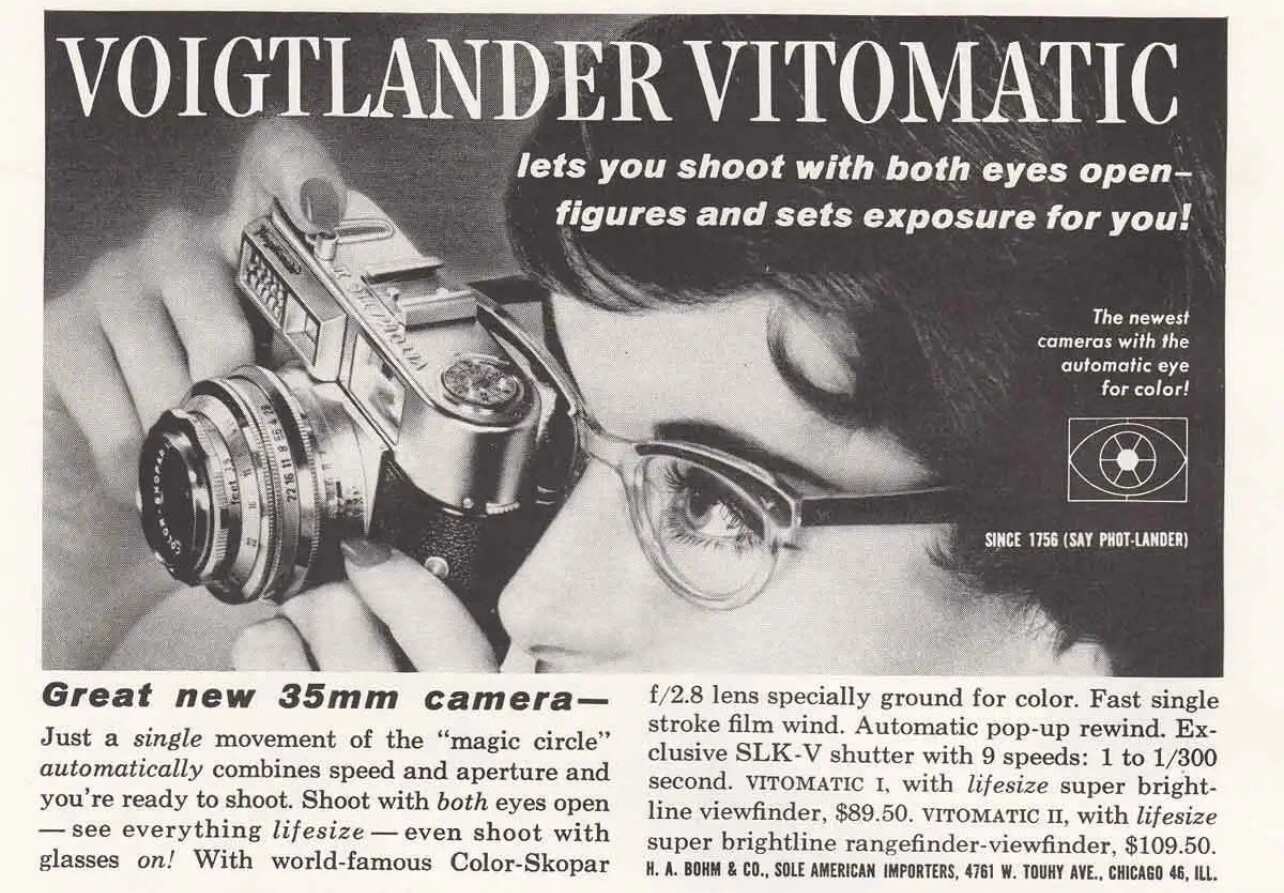 Vintage Vitomatic ad — shoot with both eyes open